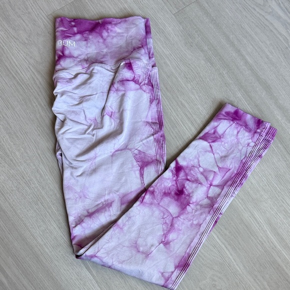 Pcheebum High Waisted Scrunch Butt Marble Leggings - Picture 1 of 4